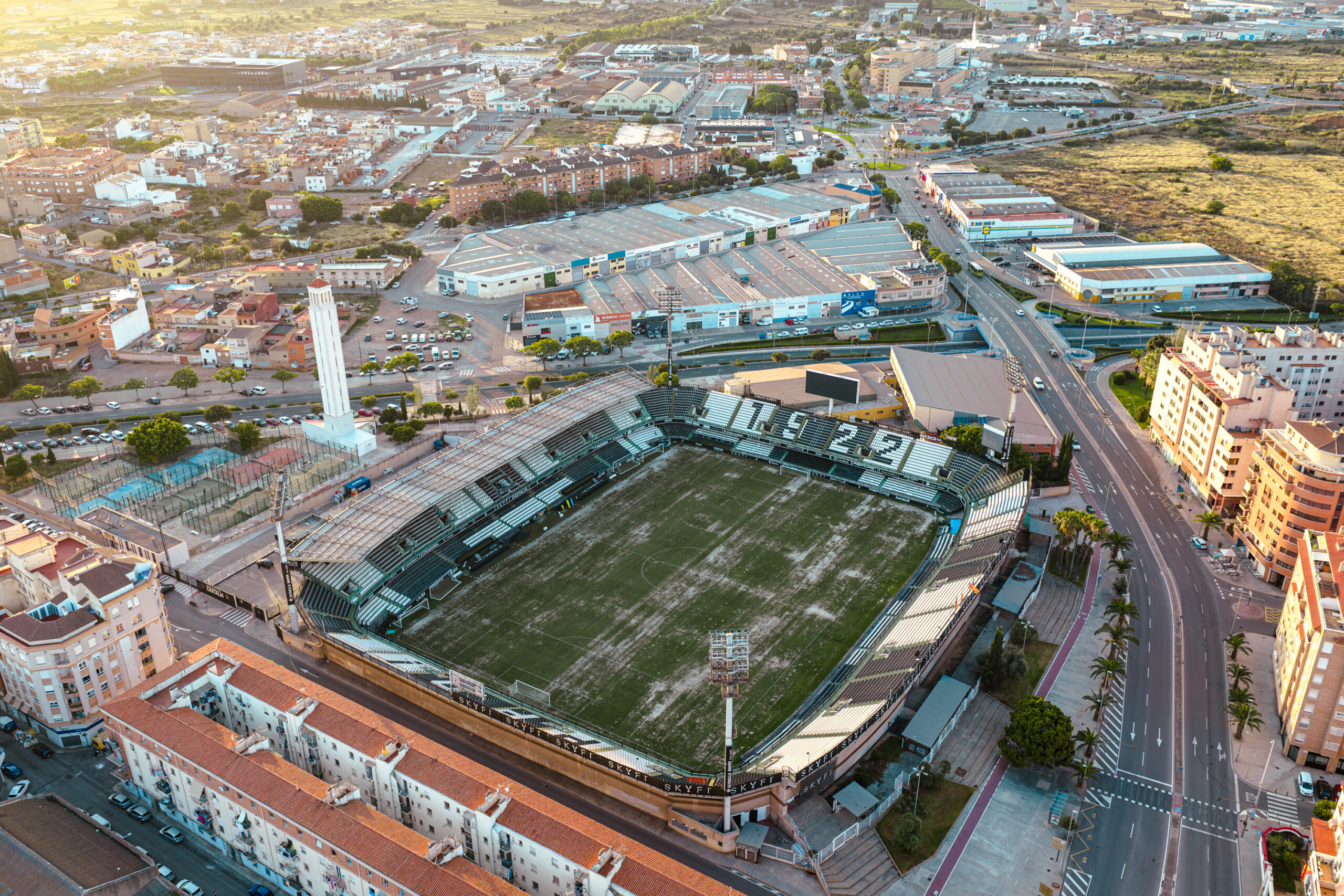 Grabación aérea de instalaciones deportivas de Castellón