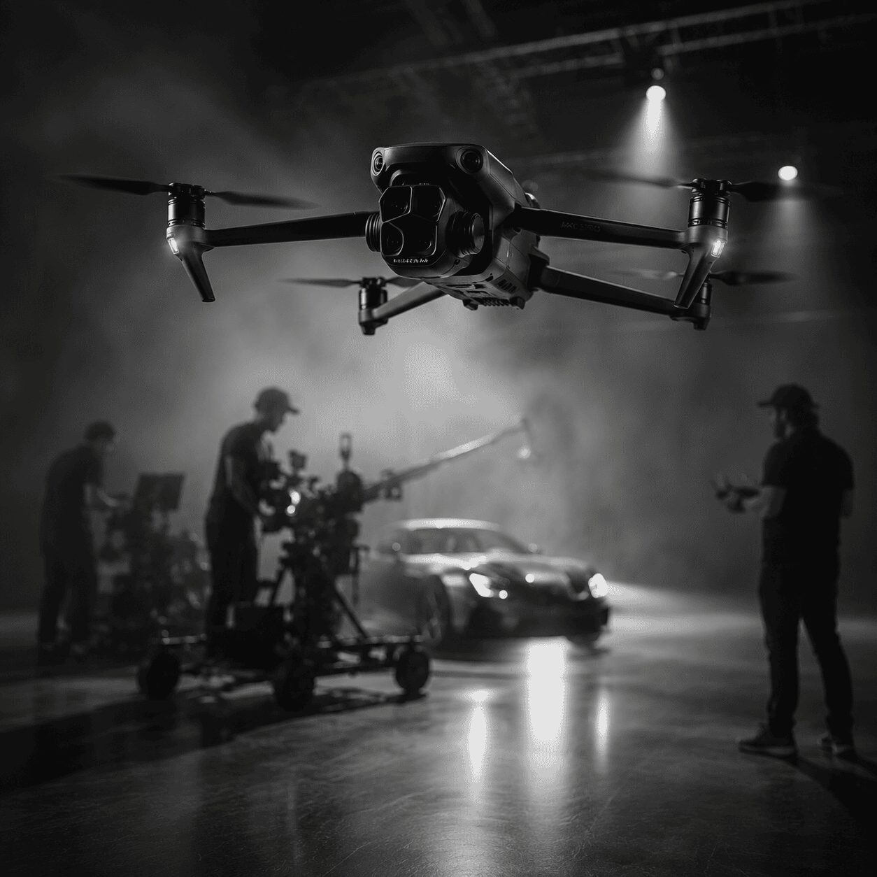 Dron profesional en producción audiovisual