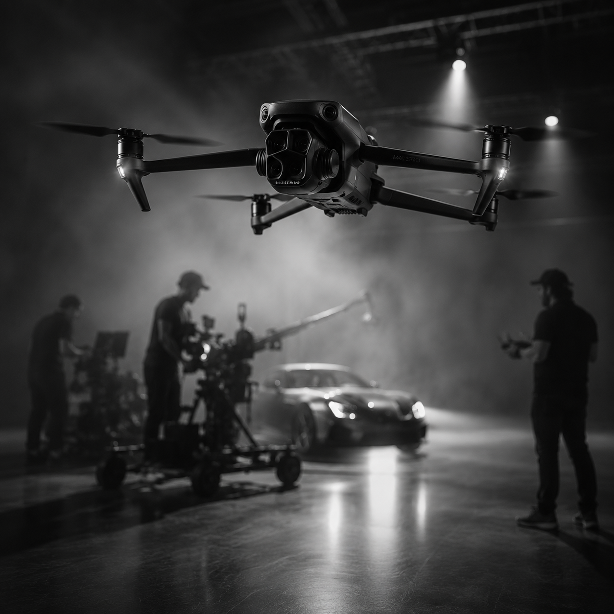 Dron profesional en producción audiovisual