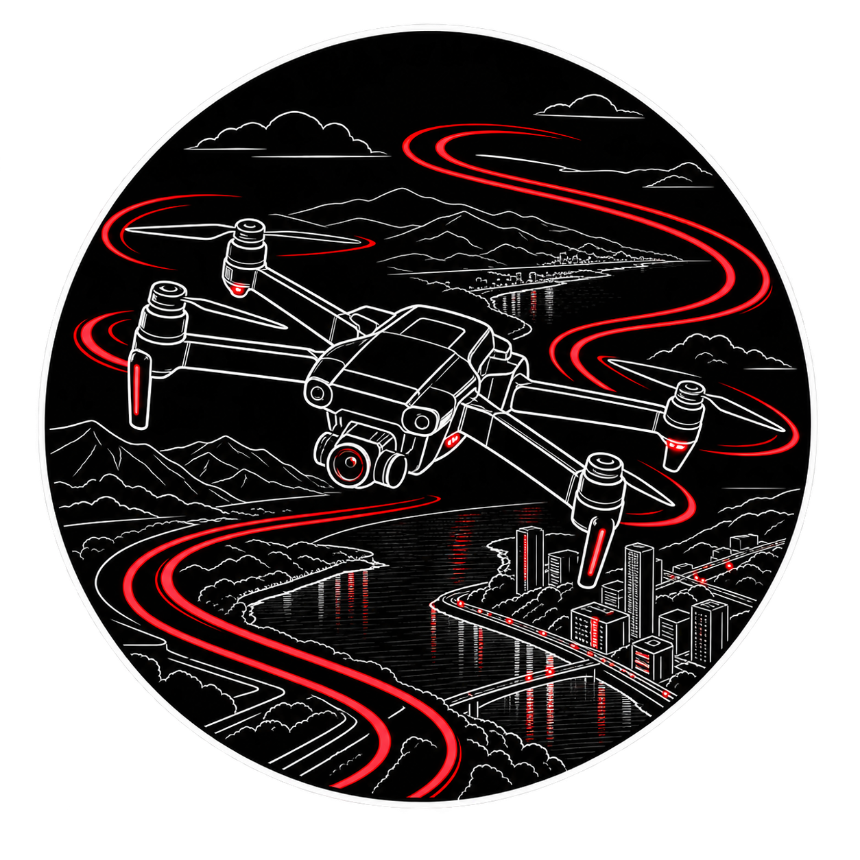 Icono de dron profesional para producciones audiovisuales