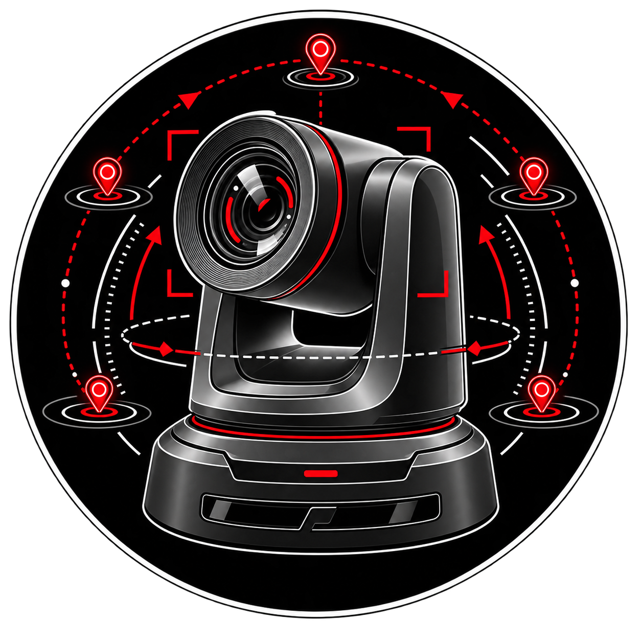 Icono de cámara PTZ profesional