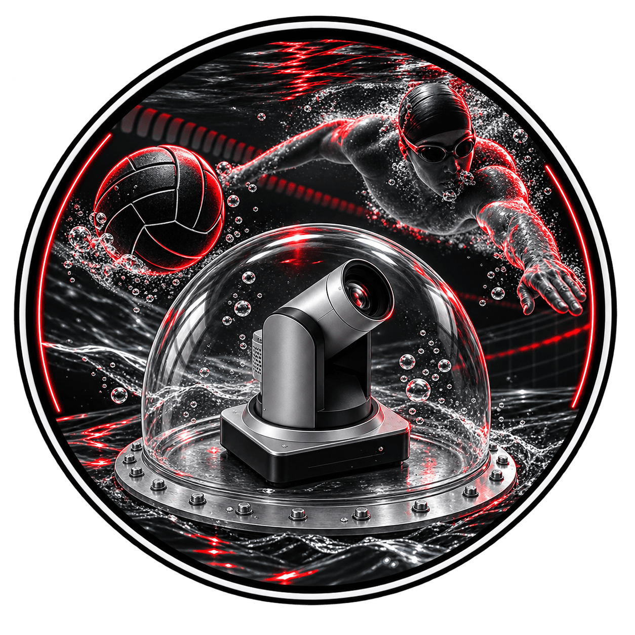 Icono de cámara subacuática profesional para producción audiovisual