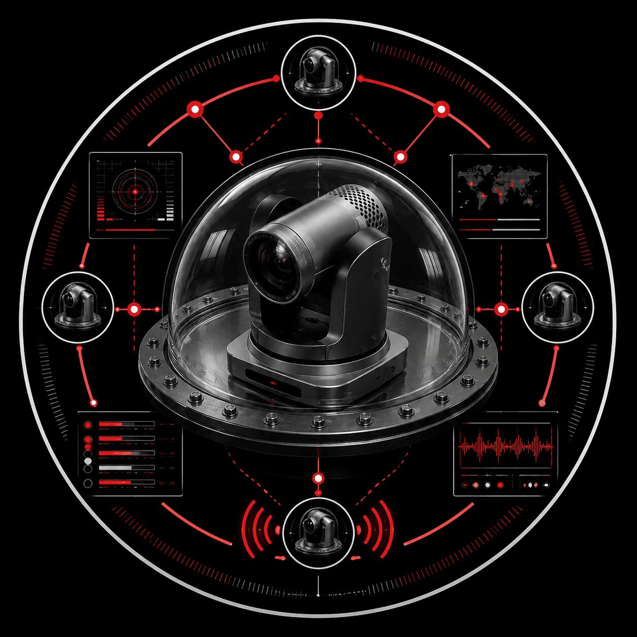 Icono de cámara subacuática PTZ profesional