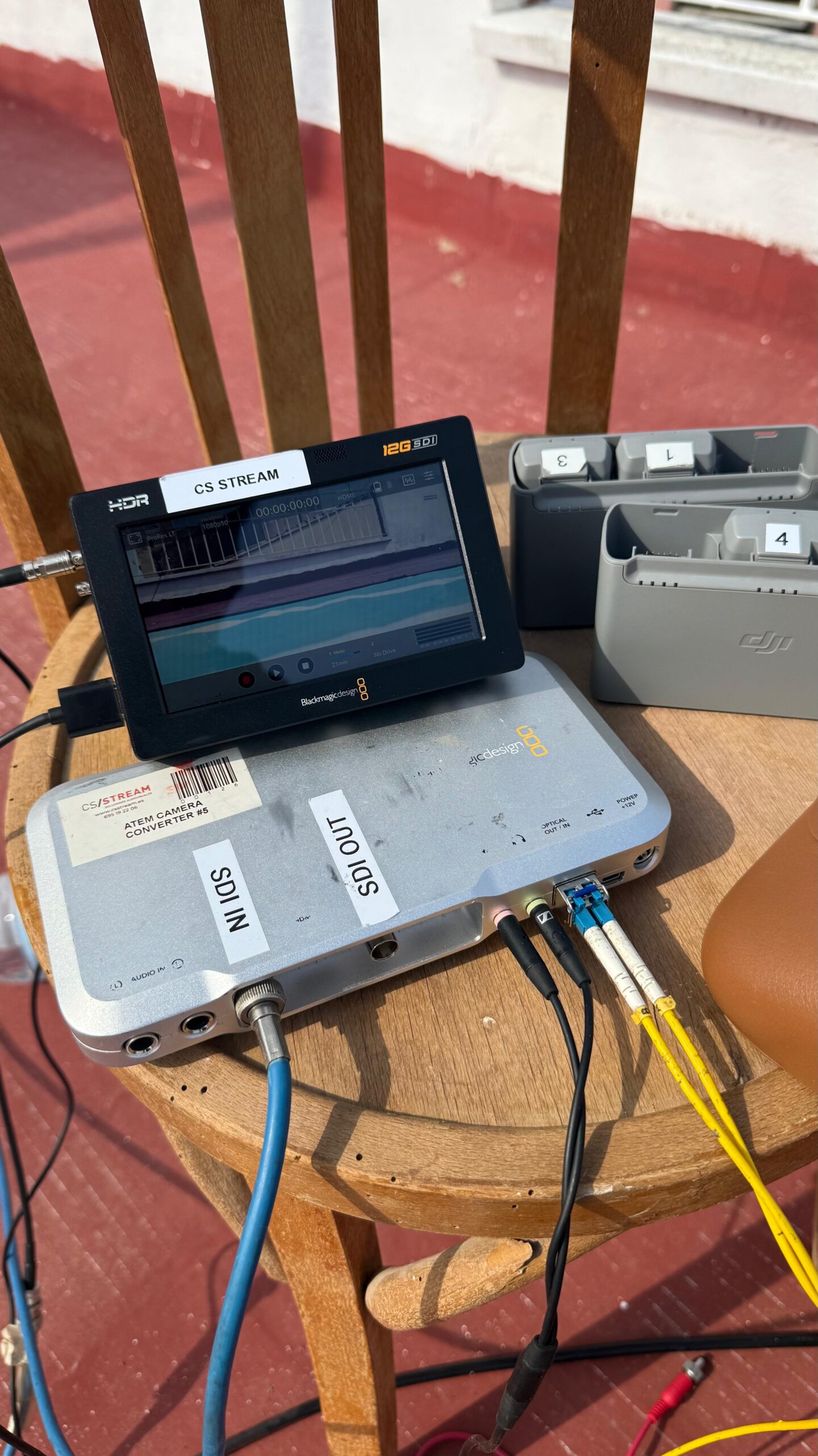 Sistema de vídeo para integración de dron en retransmisión televisiva