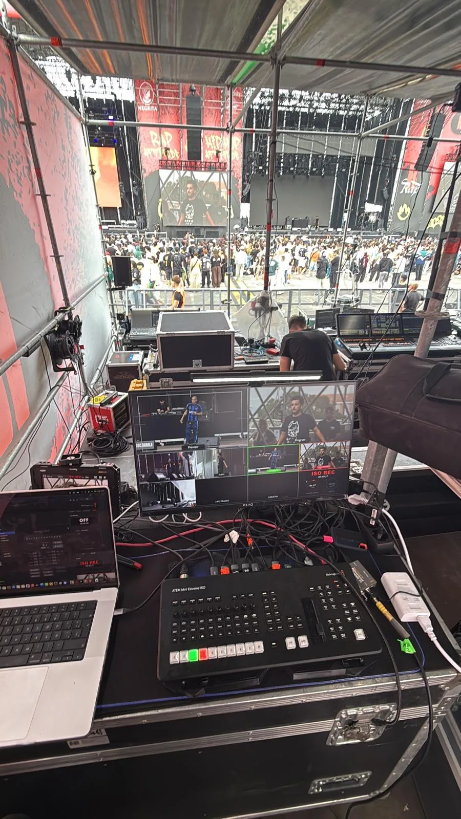 Control de realización de CS Stream para las pantallas de Rocanrola 2026