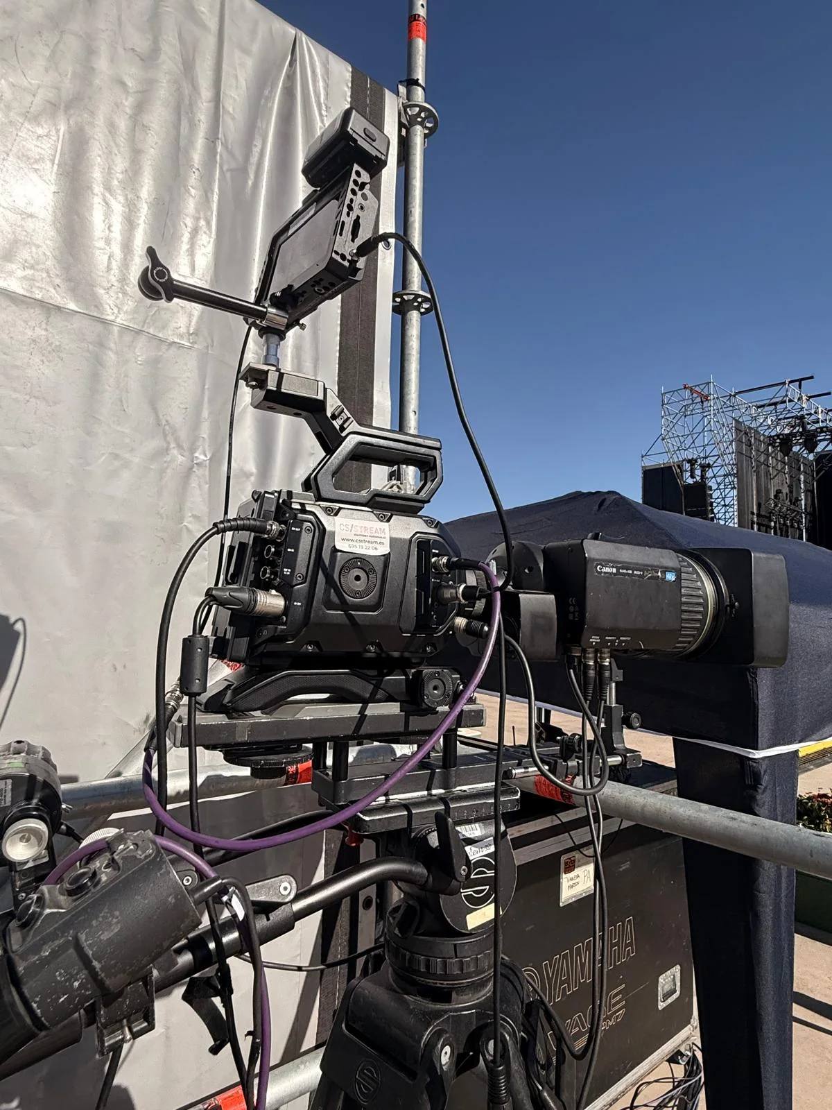 Cadena Blackmagic URSA Broadcast G2 de CSSTREAM preparada para el concierto de Vanesa Martín