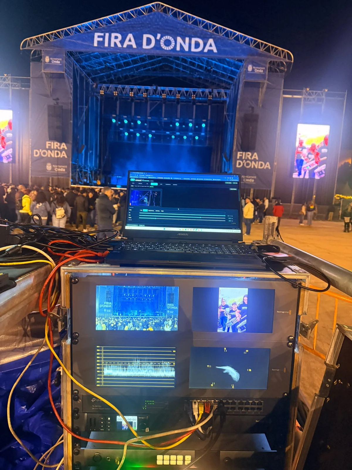 Monitorización de las señales de vídeo en el puesto de realización de CS STREAM